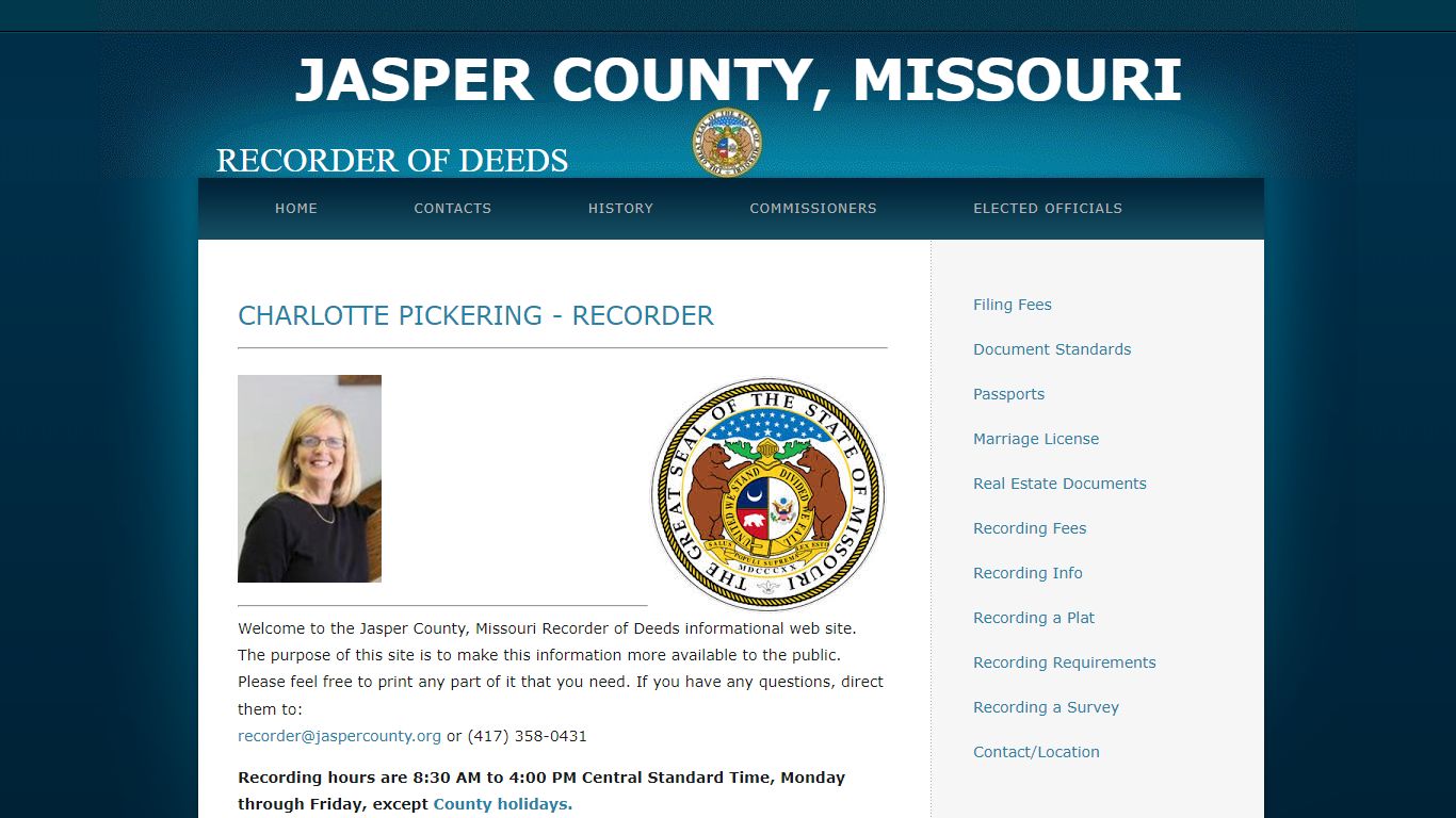 Jasper County, Recorder of Deeds